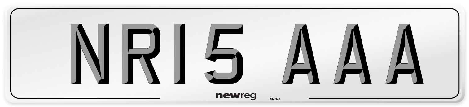 NR15 AAA Number Plate from New Reg
